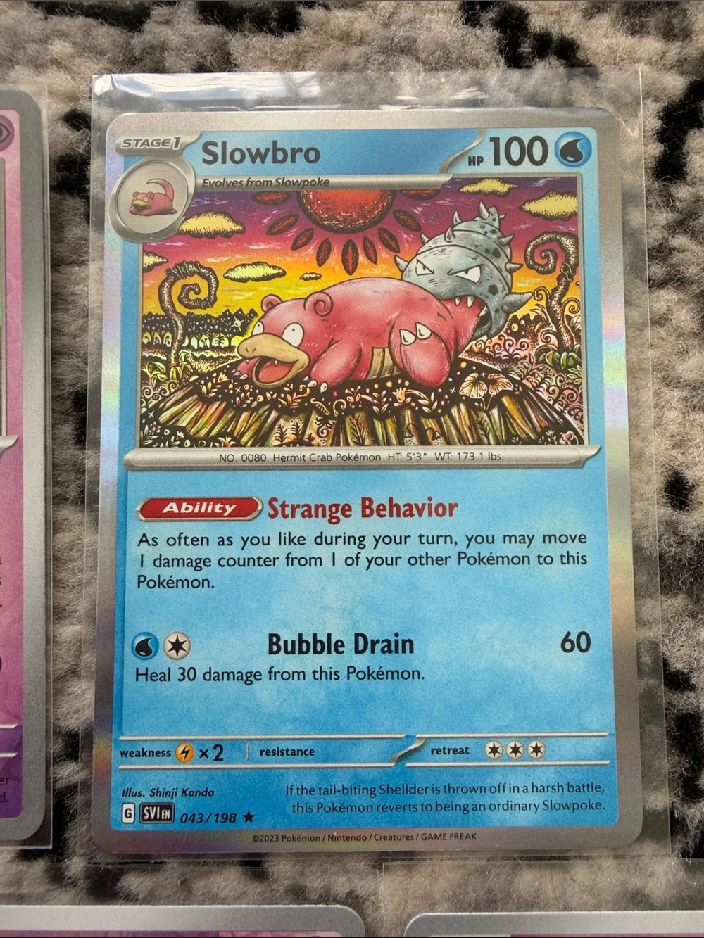 Pokemon Pink & Blue Slowpoke Slowbro Slowking Trading Card Lot
